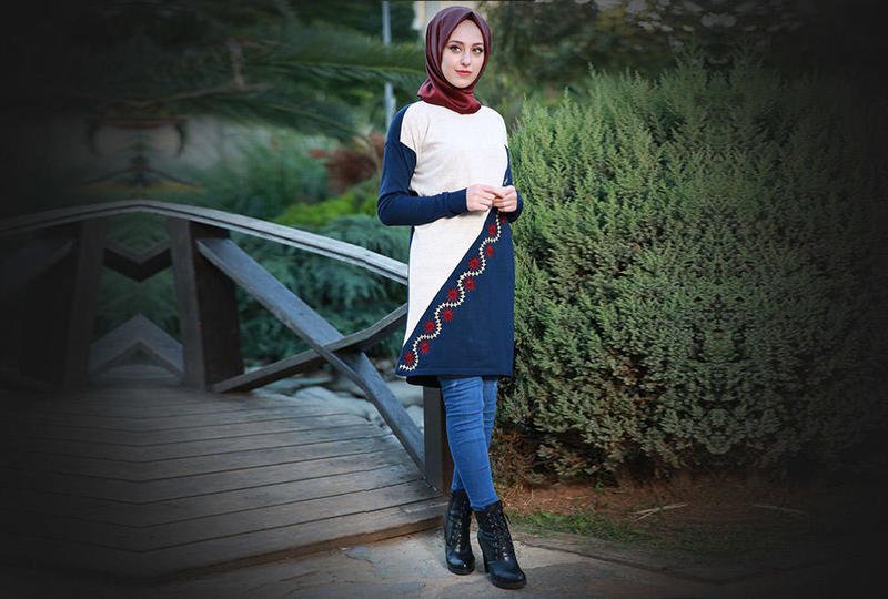 ملابس محجبات ..الكنزة الصوف لأناقة الشتاء