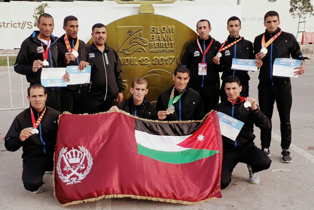 فريق قوات الدرك يحطم الرقم القياسي في ماراثون لبنان ويظفر بالذهب.