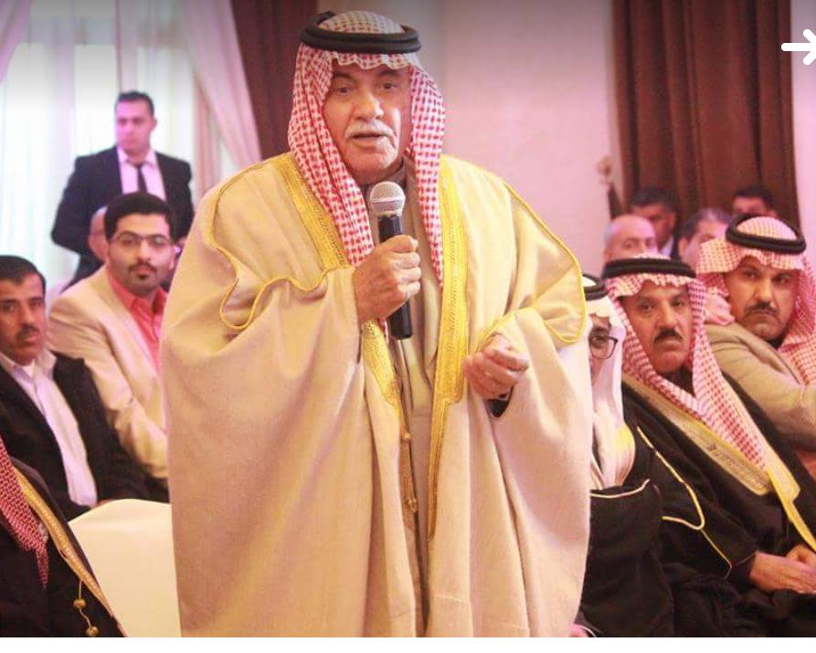 الشيخ بركات محمد الزهير شيخ عشائر الجبور قاضي القلطه للعرض والدم لدى بني صخر.