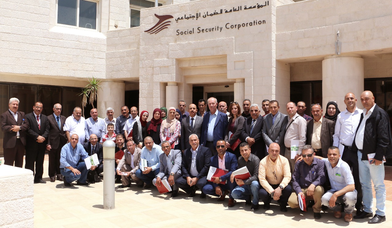 الضمان تلتقي وفداً من اتحاد نقابات عمَّال فلسطين.