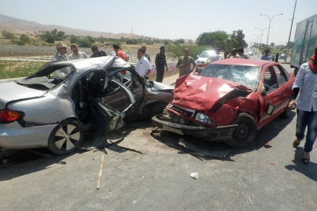 إصابة خمسة أشخاص اثر حادث تصادم في عجلون.