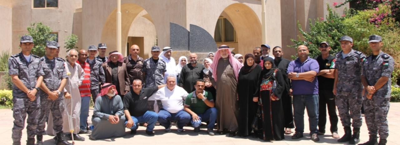 وفد من الهيئة الهاشمية للمصابين العسكريين يزور قيادة القوة البحرية الملكية.