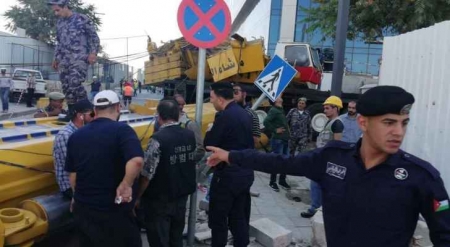 الأمانة تباشر التحقيق في حادثة سقوط الرافعة في بوليفارد العبدلي