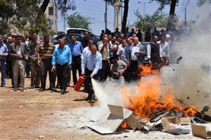 مؤسسة المتقاعدين العسكريين تجري تمرين إخلاء حريق وهمي.