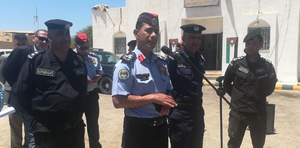 قائد امن اقليم الجنوب يرعى فعاليات التمرين الوهمي الذي نفذته شرطة الطفيلة.