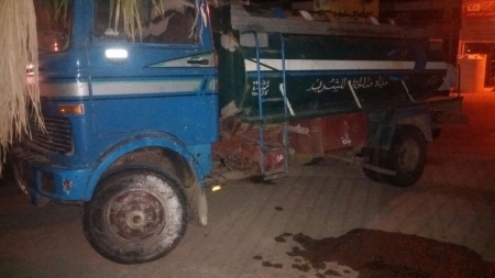 وفاة شخص دهساً من قبل  صهريج ماء  في منطقة دير علا