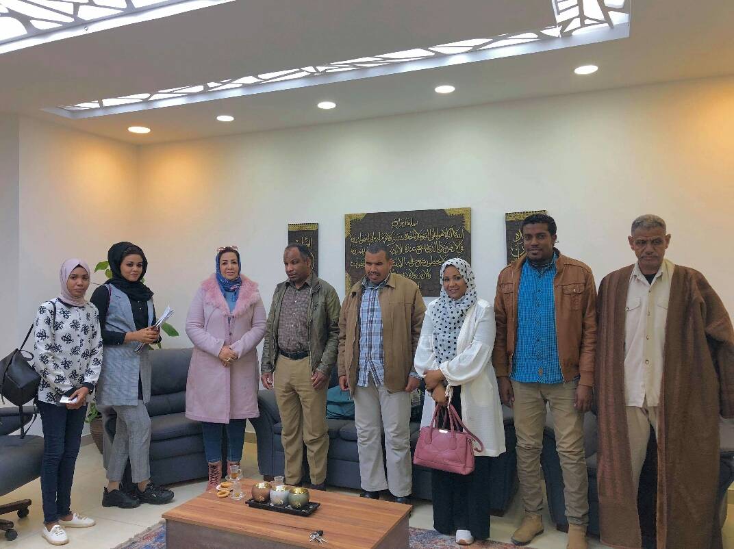 الفرجاني تستقبل وفد اجتماعي واعلامي عن الجنوب الليبي