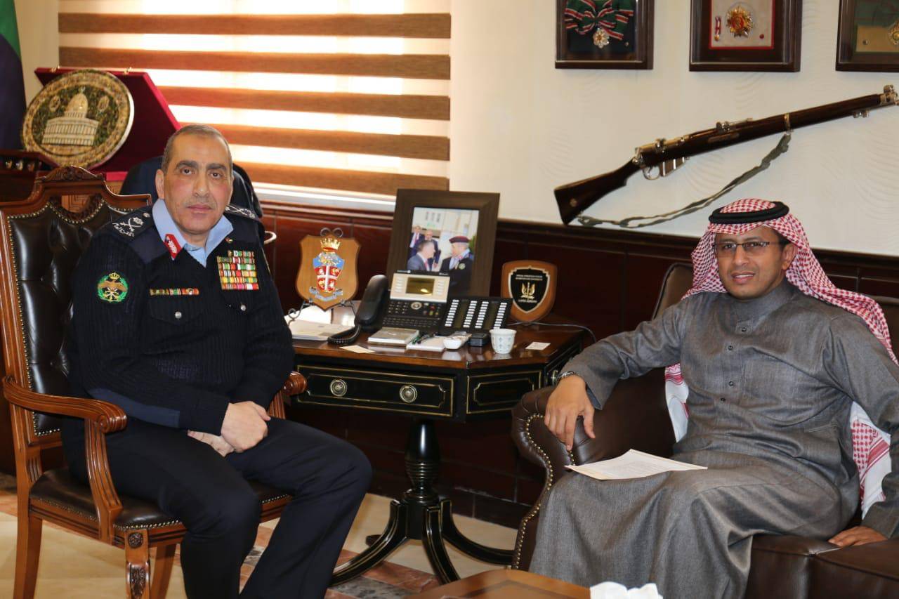 مدير الأمن العام  يستقبل نائب رئيس البعثة في السفارة السعودية في عمان .