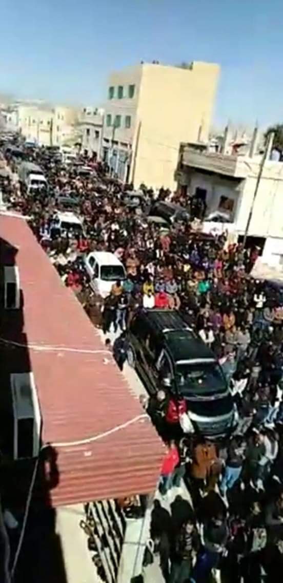 قبيلة بني حسن تشييع جثمان الشابين في بلعما ..صور