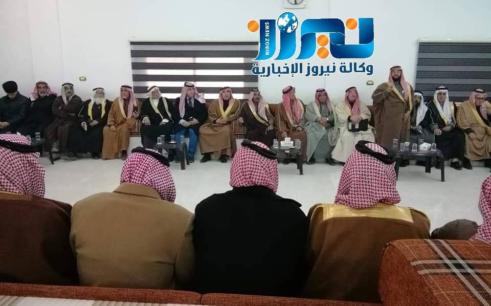 الشيخ ابو عذية يقود جاهة عشائرية بين ال ابو حبيس وقبيلة السرحان ... الصور .