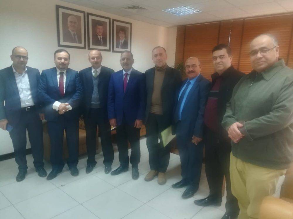 المهندس جويعد يستقبل وفد من جمعية مستثمري مدينة الموقر الصناعيه