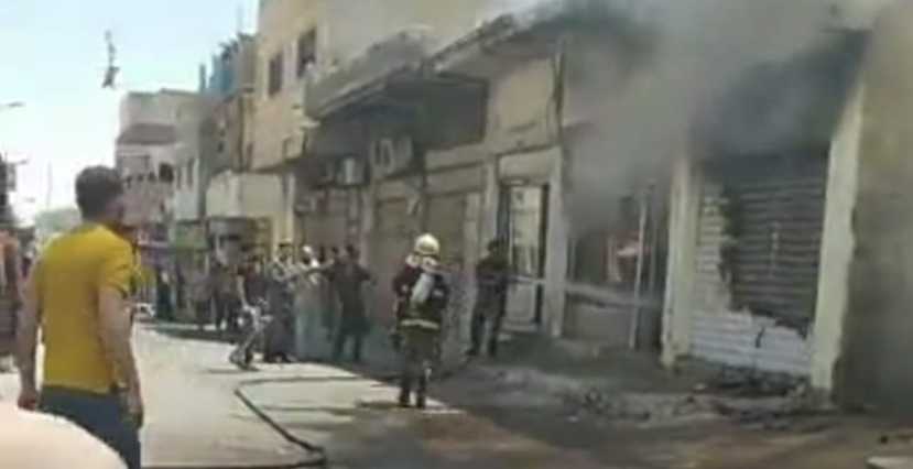 حريق مطعم في الرصيفة بسبب انفجار أسطوانة غاز