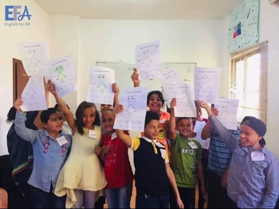 اكبر مبادرة شبابية لتعليم اللغة الانجليزية للأطفال EFA...صور وفيديو.
