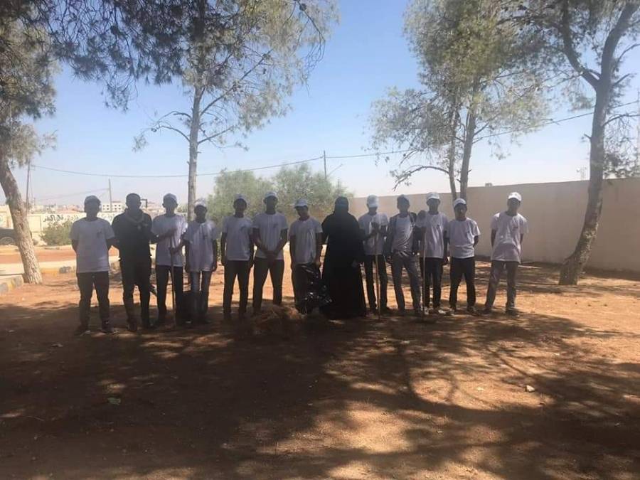 انطلاق مبادرة لتزهو مدارسنا من مدرسة اللبن الثانوية للبنين... صور