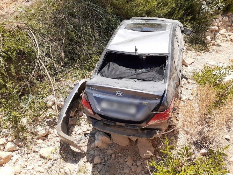 اصابة شخص اثر حادث تدهور في الرصيفة