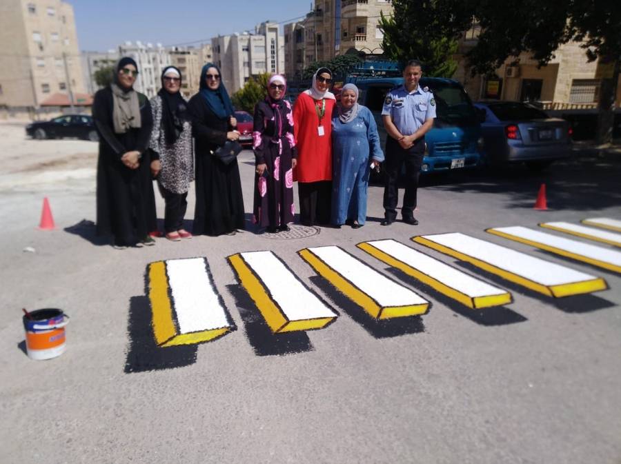تنفيذ حملات لرسم مطبات ثلاثية الأبعاد في ابو نصير... صور