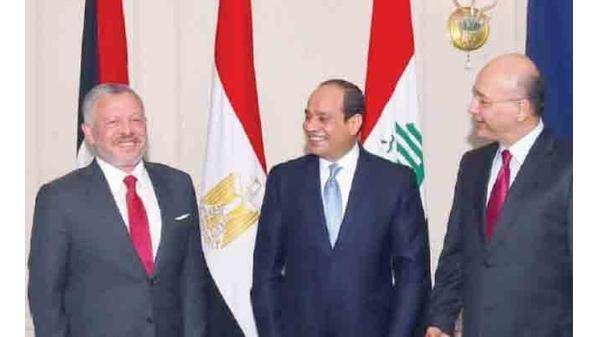 قمة ثلاثية أردنية مصرية عراقية:نتضامن مع السعودية بمواجهة الاعتداءات على منشآتها النفطية
