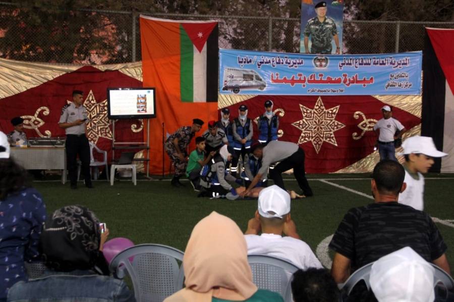 الدفاع المدني يُنظم مبادرة (صحتك بتهمنا) في محافظة مادبا