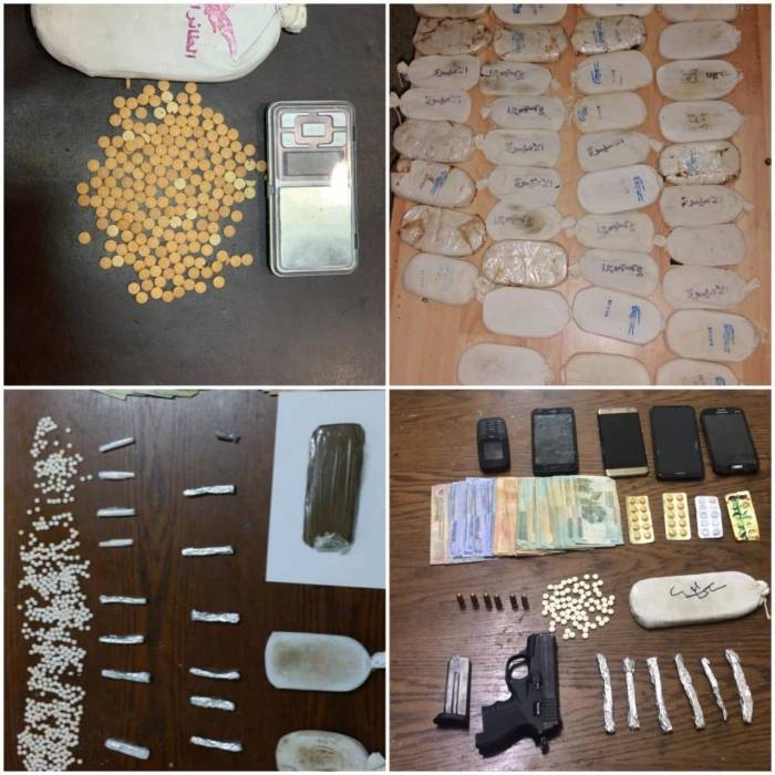 شاهد بالصور والفيديو القبض على  16 شخص  بحيازتهم مخدرات وأسلحة نارية