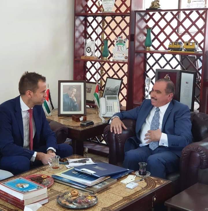 اللوزي يستقبل السفير البلجيكي لدى المملكة فيليب فاندين