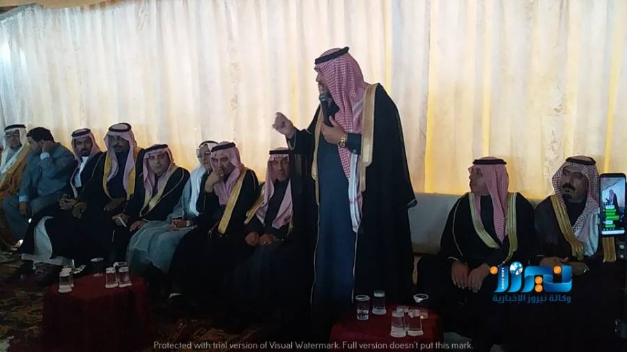 الحويان يتراس جاهة صلح عشائري بين ال سلام  واللوزيين