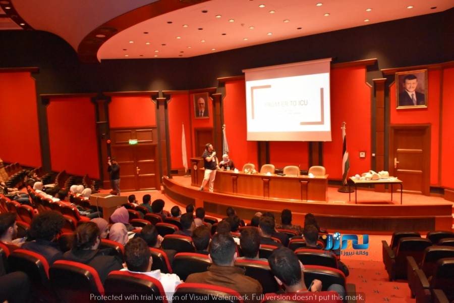 ((ندوة تثقيفية في مستشفى الملك المؤسس عبد الله الجامعي للحد من الحوادث المرورية ونتائجها وكيفية التعامل مع مصابي الحوداث ))