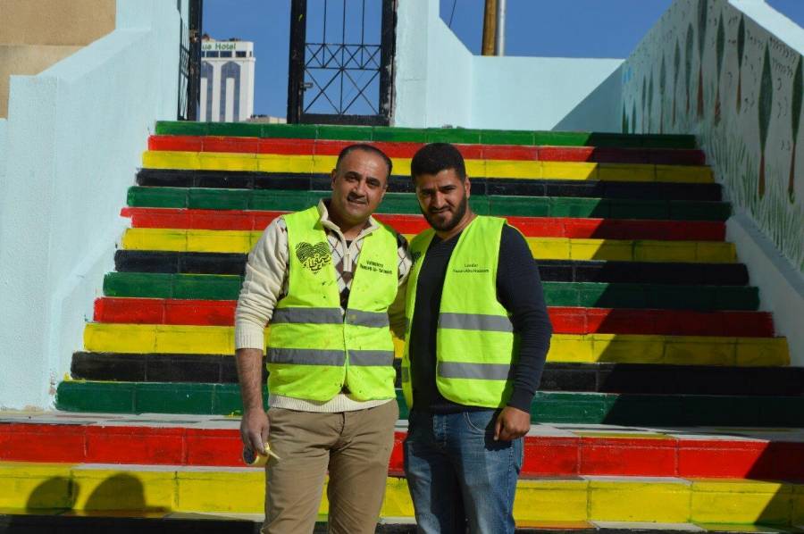 عضو لجنة محافظة العاصمة يرعى ورشة عمل تطوعية في مدرسة المهاجرين .