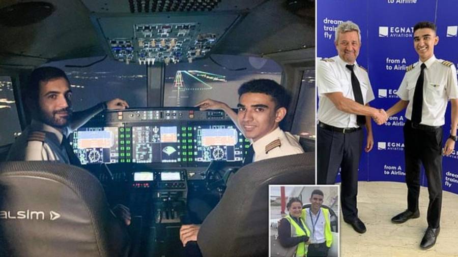 الشاب سيث أصبح أصغر طيار في بريطانيا بفضل والدته