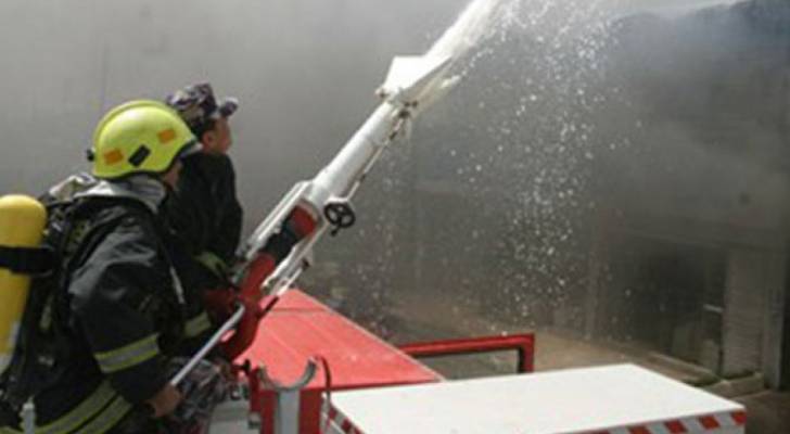 حريق بغرفة بويلرات تابعة لوزارة العمل في صويلح