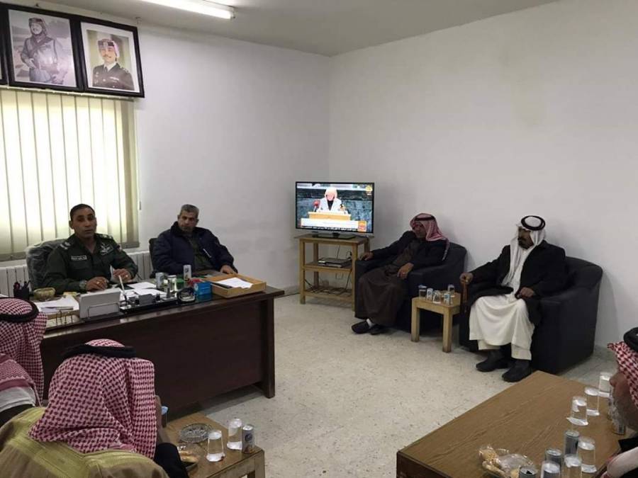 اجتماع أمني لمركز أمن بادية الجفر... صور