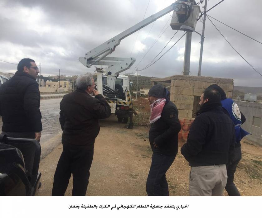 الحياري يتفقد جاهزية النظام الكهربائي في الكرك والطفيلة ومعان