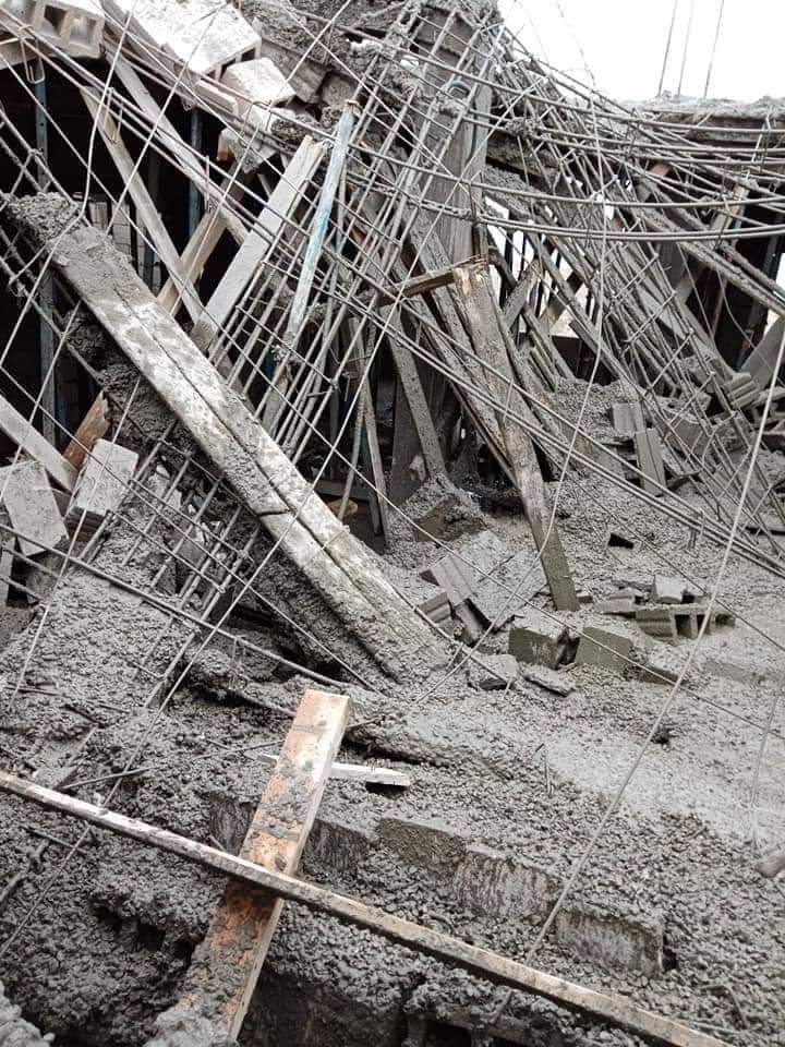 بالصور... سقوط سقف منزل قيد الإنشاء في جرش