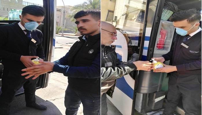 جت اول شركة نقل تتبع اجراءات الوقاية ضد كورونا... صور