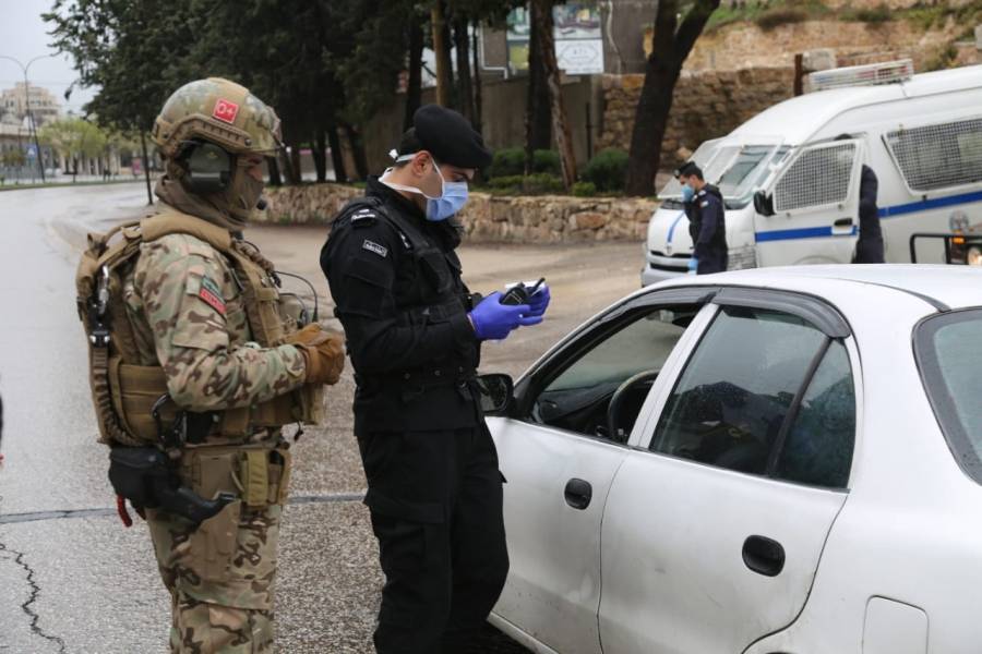 الامن العام : ارتفاع اعداد الاشخاص المضبوطين الى ١٥٥ شخصا خالفوا اوامر حظر التجول .