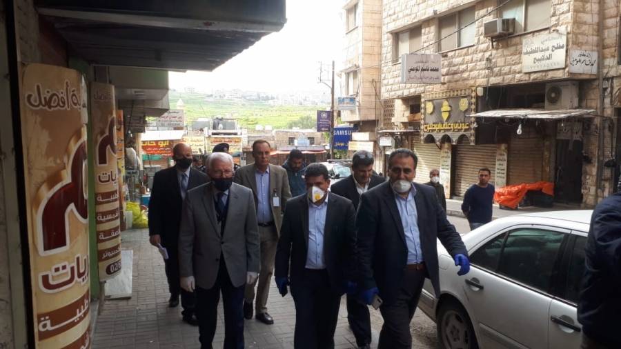 وزير التعليم العالي يتفقد اسواق محافظة جرش