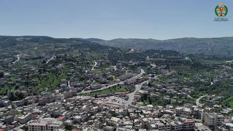 بالصور ...طائرات الأمن العام  تلتقط صوراً من جرش وعجلون اثناء حظر التجوال