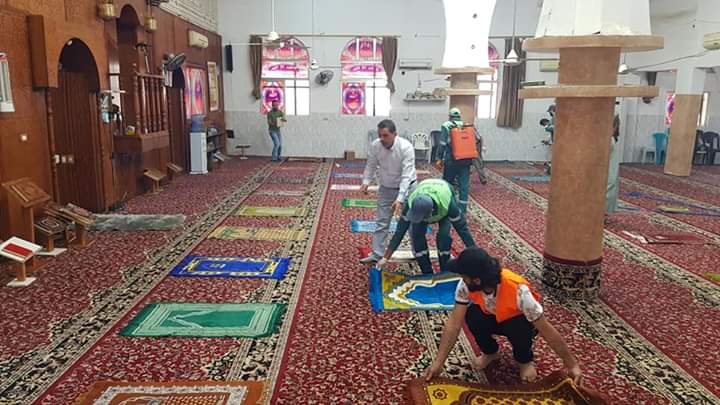 بلدية الرمثا : تقوم بتعقيم وتجهيز عدد من مساجد المدينة... صور