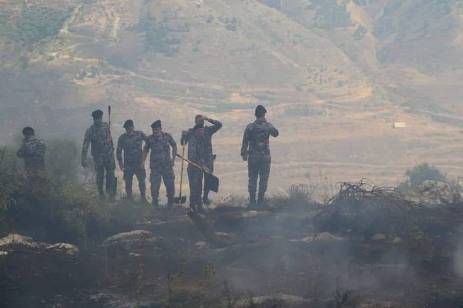 الدفاع المدني يخمد حريق من الأعشاب الجافة والأشجار الحرجية والمثمرة في محافظة العاصمة