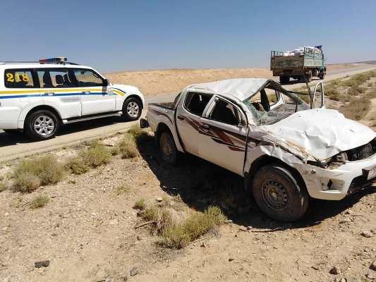 4 إصابات بحادث تدهور في معان