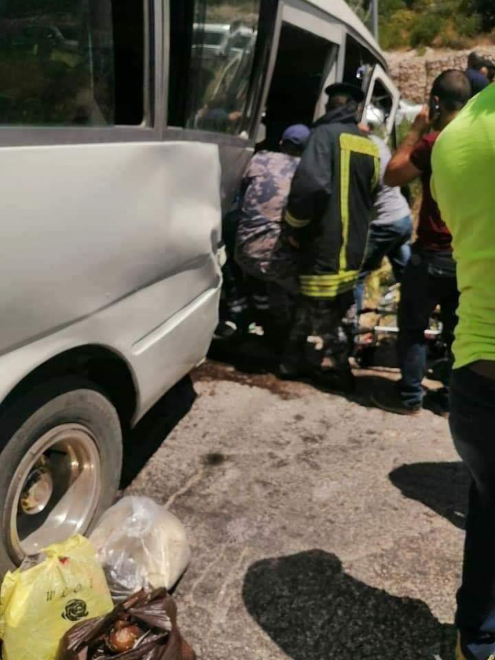 عاجل... حادث تصادم على مثلث عين التيس بمحافظة عجلون و إصابات