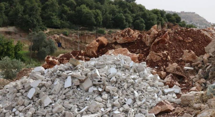 عجلون : ظاهرة القاء مخلفات الانشاءات تنذر بكارثة بيئية