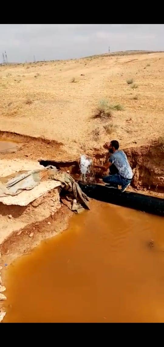 المياه : حملة امنية تضبط (6) اعتداءات على خطوط رئيسية في الموقر