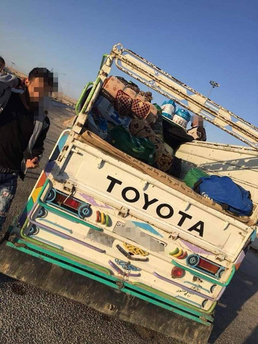 ضبط ديانا تحمل 18 شخصاً على الصحراوي