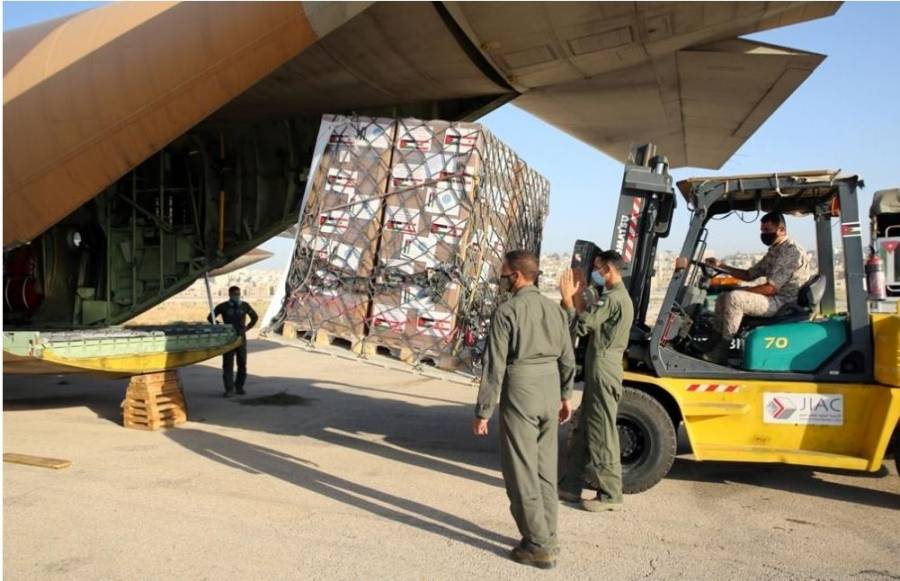 طائرة مساعدات اردنية رابعة الى لبنان