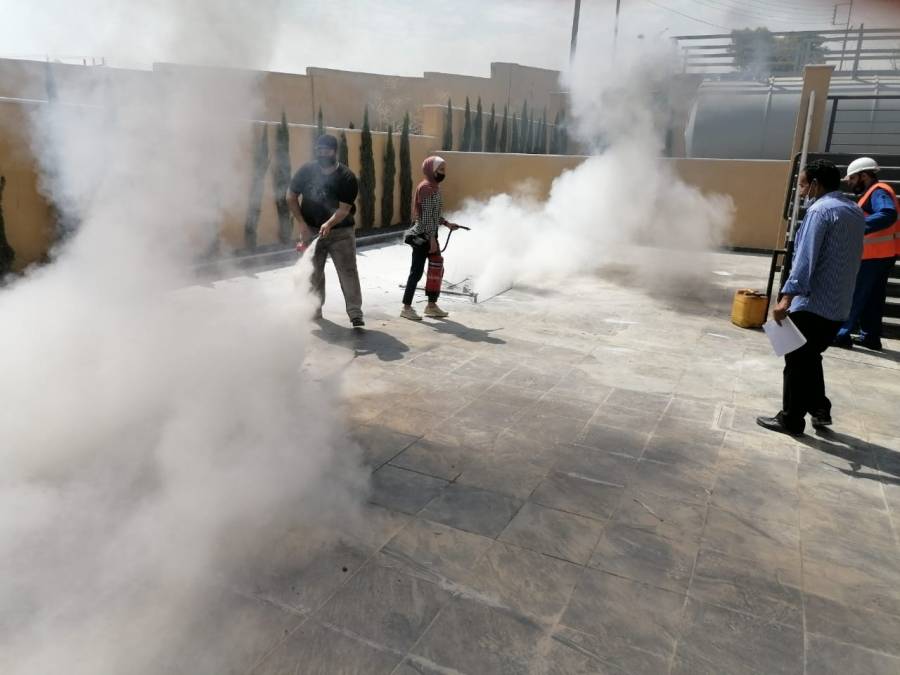 بدء التدريب العملي لبرنامج مشرفي الصحة المهنية في مؤسسة التدريب المهني