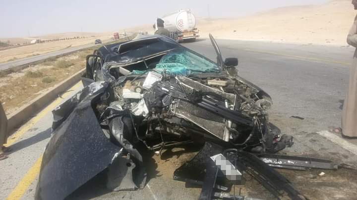 حادث تصادم على الصحراوي ...صور