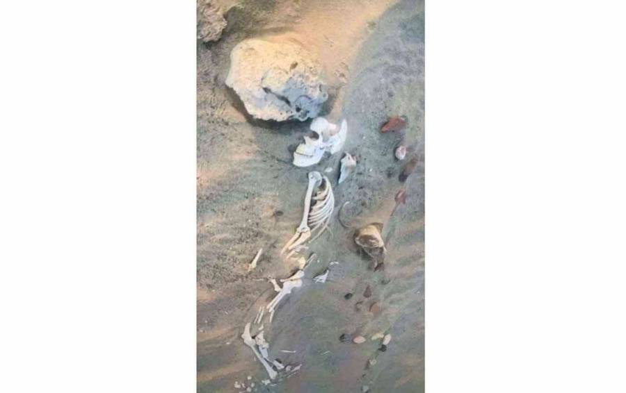 رفات الأموات تخرج من القبور في قرية سعودية