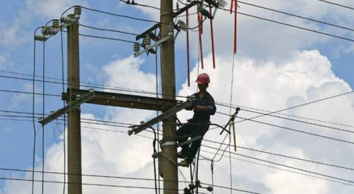 فصل التيار الكهربائي عن مناطق شمال الكرك