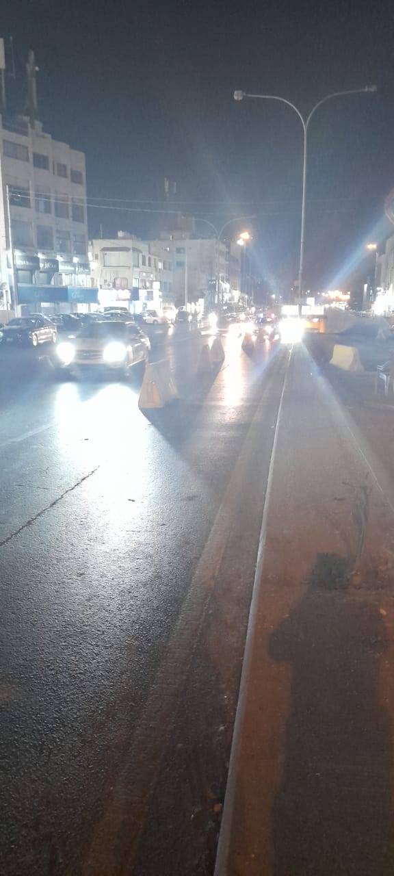 اغلاق مسرب على مخرج نفق الدوار السابع