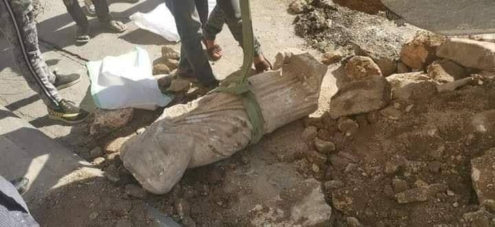 العثور على تمثال قرب الساحة الهاشمية.. صور